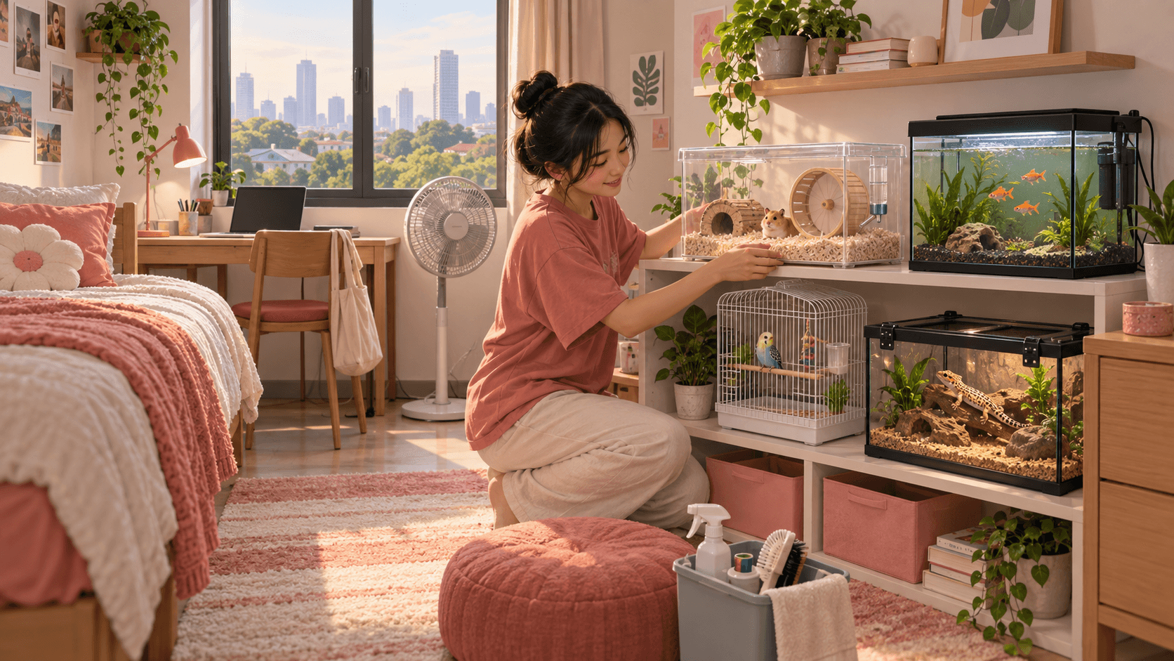Jakarta Kost Rooms With Hamsters, Birds, Fish, or Geckos