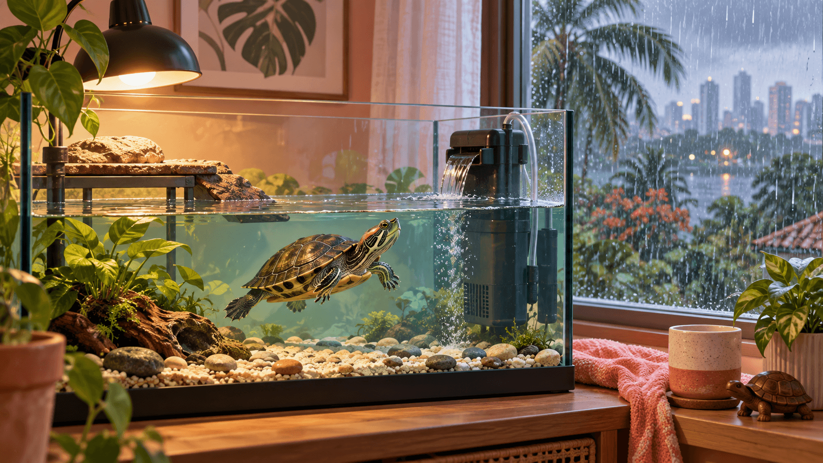 Turtle Tanks After Heavy Rain: Filters, Dechlorination, and When to Wait