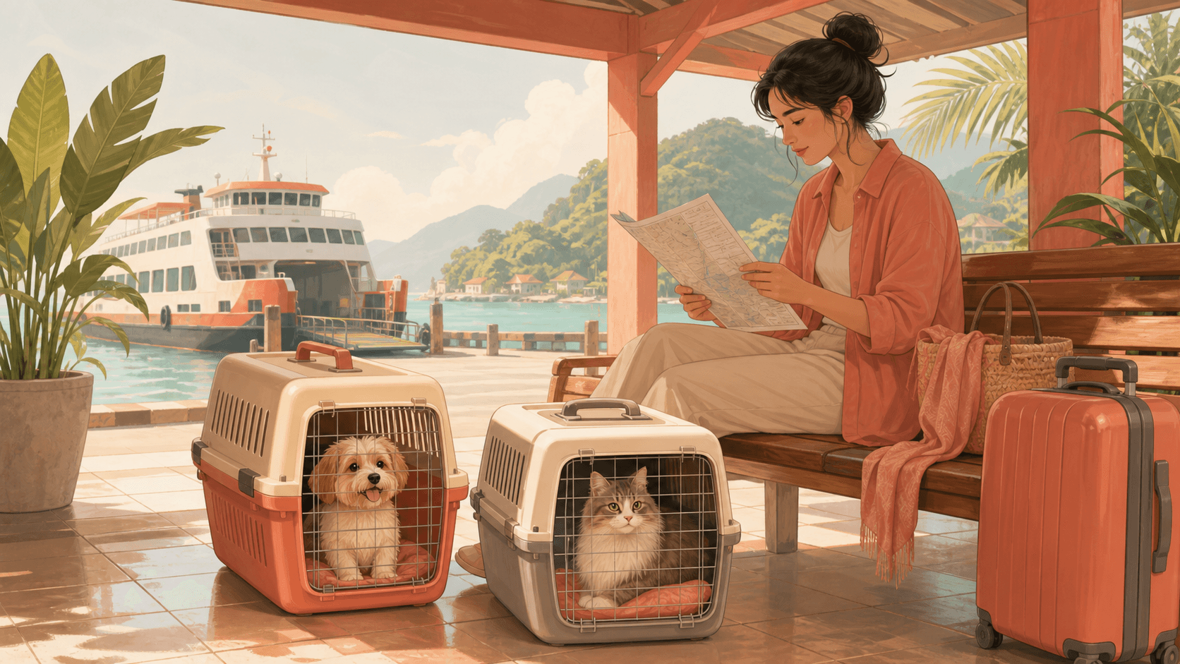 Indonesia Island and Ferry Trips With Pets: Heat, Carriers, and Waiting Time