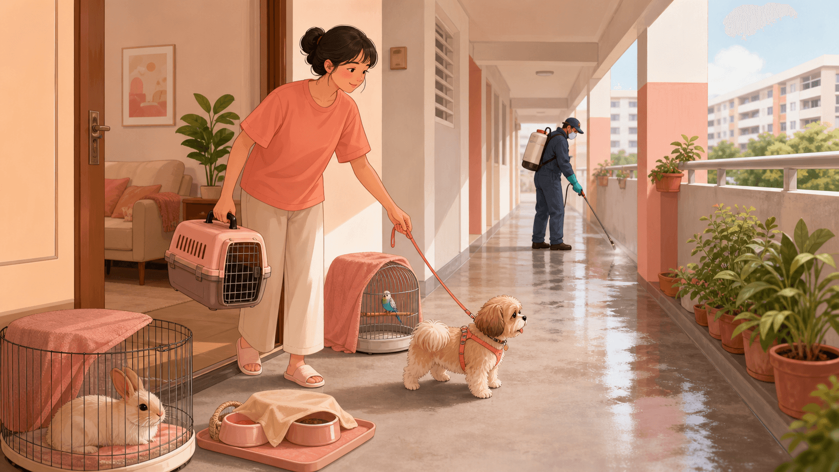 After Estate Fogging or Pest Control: Keeping Dogs, Cats, Rabbits, and Birds Away From Residue