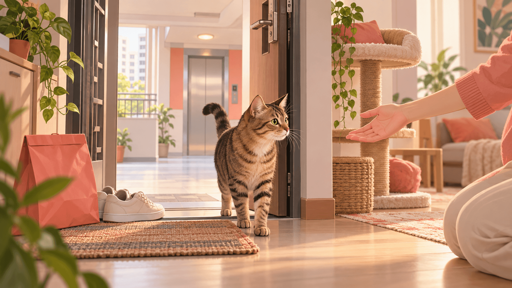 Cat Door-Dashing in HDB and Condo Corridors